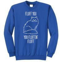 Fluff You You Fluffin' Fluff Funny Cat Kitten Lovers Gift Funny Gift Sweatshirt