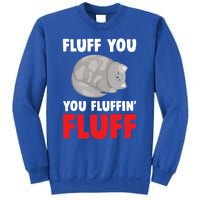 Fluff You You Fluffin' Fluff Funny Cat Kitten Lovers Pet Cat Gift Sweatshirt