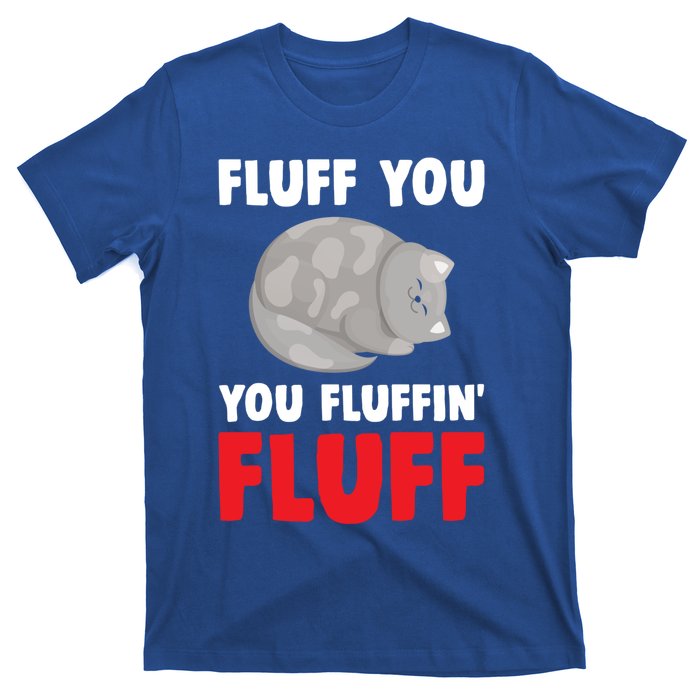 Fluff You You Fluffin' Fluff Funny Cat Kitten Lovers Pet Cat Gift T-Shirt