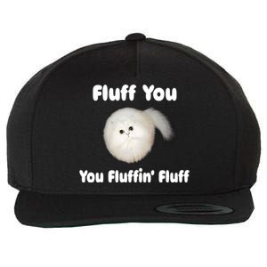 Fluff You You Fluffin' Fluff Funny Cat Kitten Meaningful Gift Wool Snapback Cap