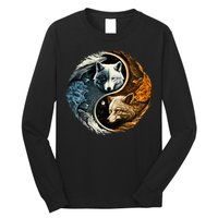 Fun Yin Yang Wolf Yin Yang Long Sleeve Shirt