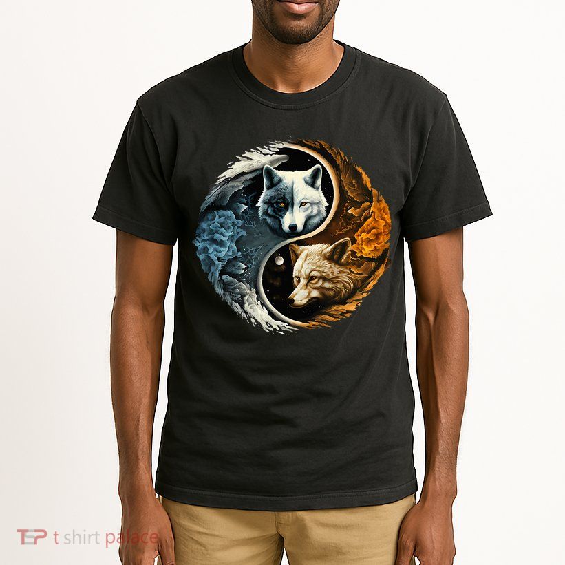 Fun Yin Yang Wolf Yin Yang Tall T-Shirt