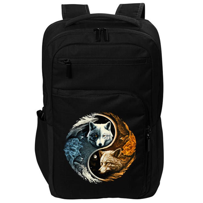 Fun Yin Yang Wolf Yin Yang Impact Tech Backpack