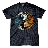 Fun Yin Yang Wolf Yin Yang Tie-Dye T-Shirt