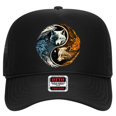 Fun Yin Yang Wolf Yin Yang Trucker Hat
