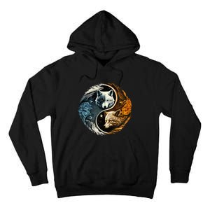 Fun Yin Yang Wolf Yin Yang Tall Hoodie