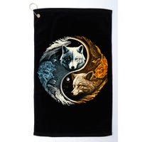 Fun Yin Yang Wolf Yin Yang Golf Towel