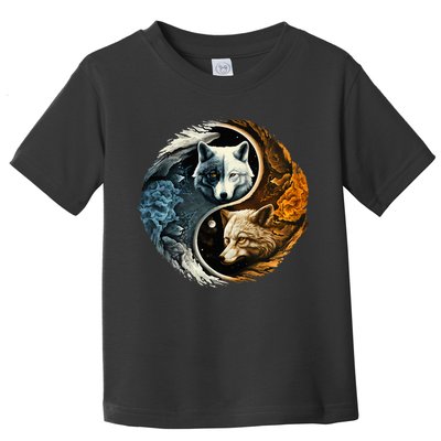 Fun Yin Yang Wolf Yin Yang Toddler T-Shirt