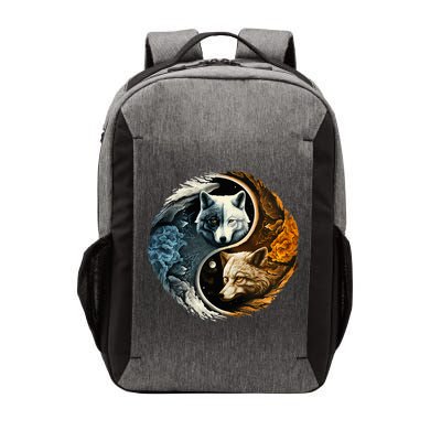 Fun Yin Yang Wolf Yin Yang Vector Backpack