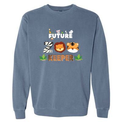 Future Zookeeper Animal Lover Safari Trip Zoo Keeper Costume Garment-Dyed Sweatshirt