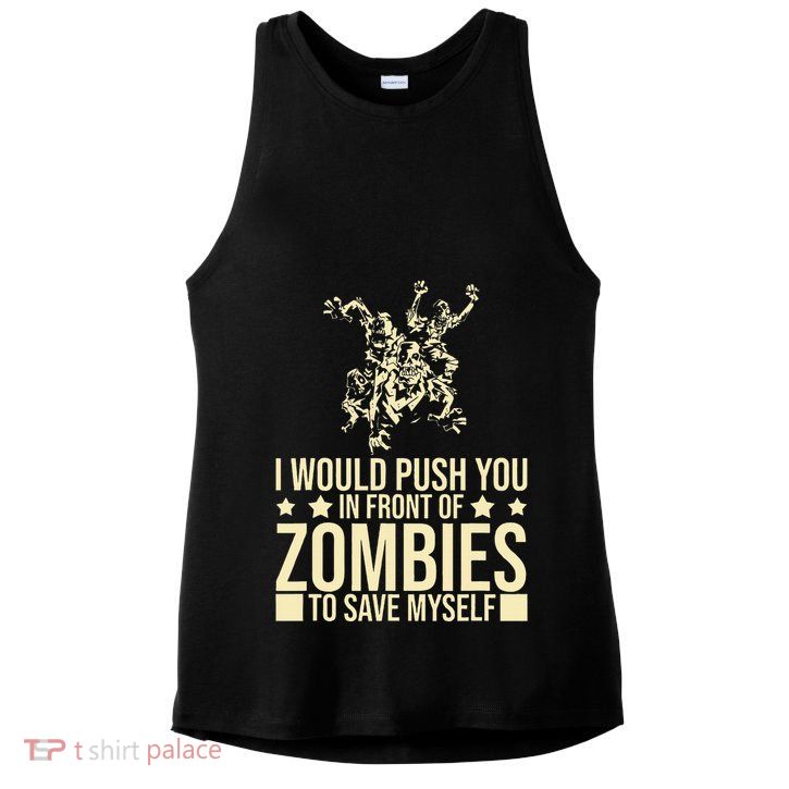 Funny Zombie Apocalypse Survivor Living Dead Zombies Ladies PosiCharge Tri-Blend Wicking Tank