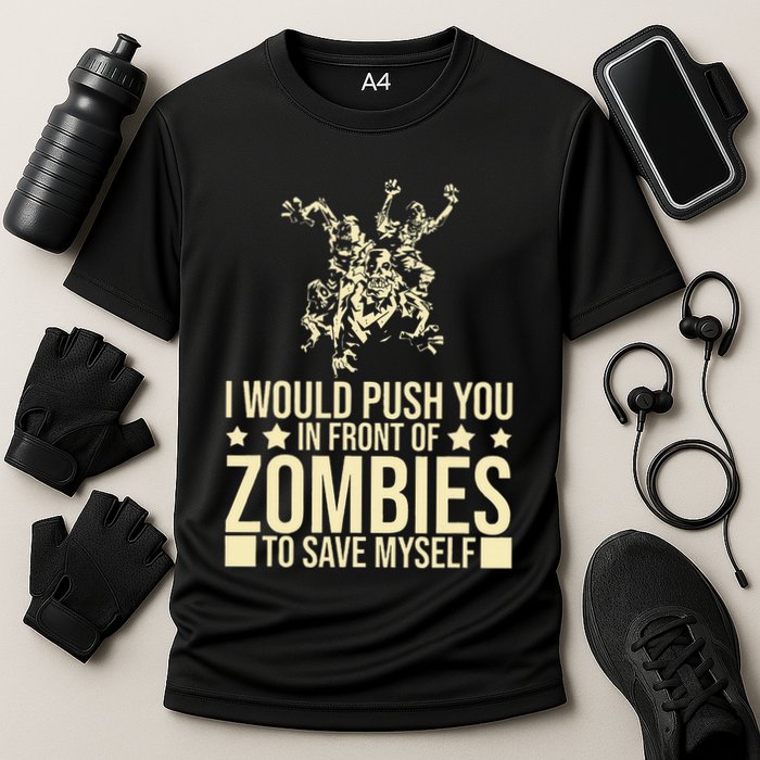 Funny Zombie Apocalypse Survivor Living Dead Zombies Cooling Performance Crew T-Shirt