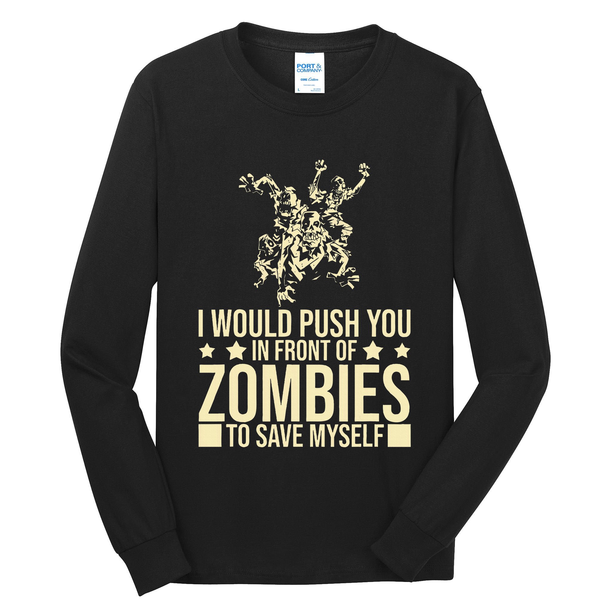 Funny Zombie Apocalypse Survivor Living Dead Zombies Tall Long Sleeve T-Shirt
