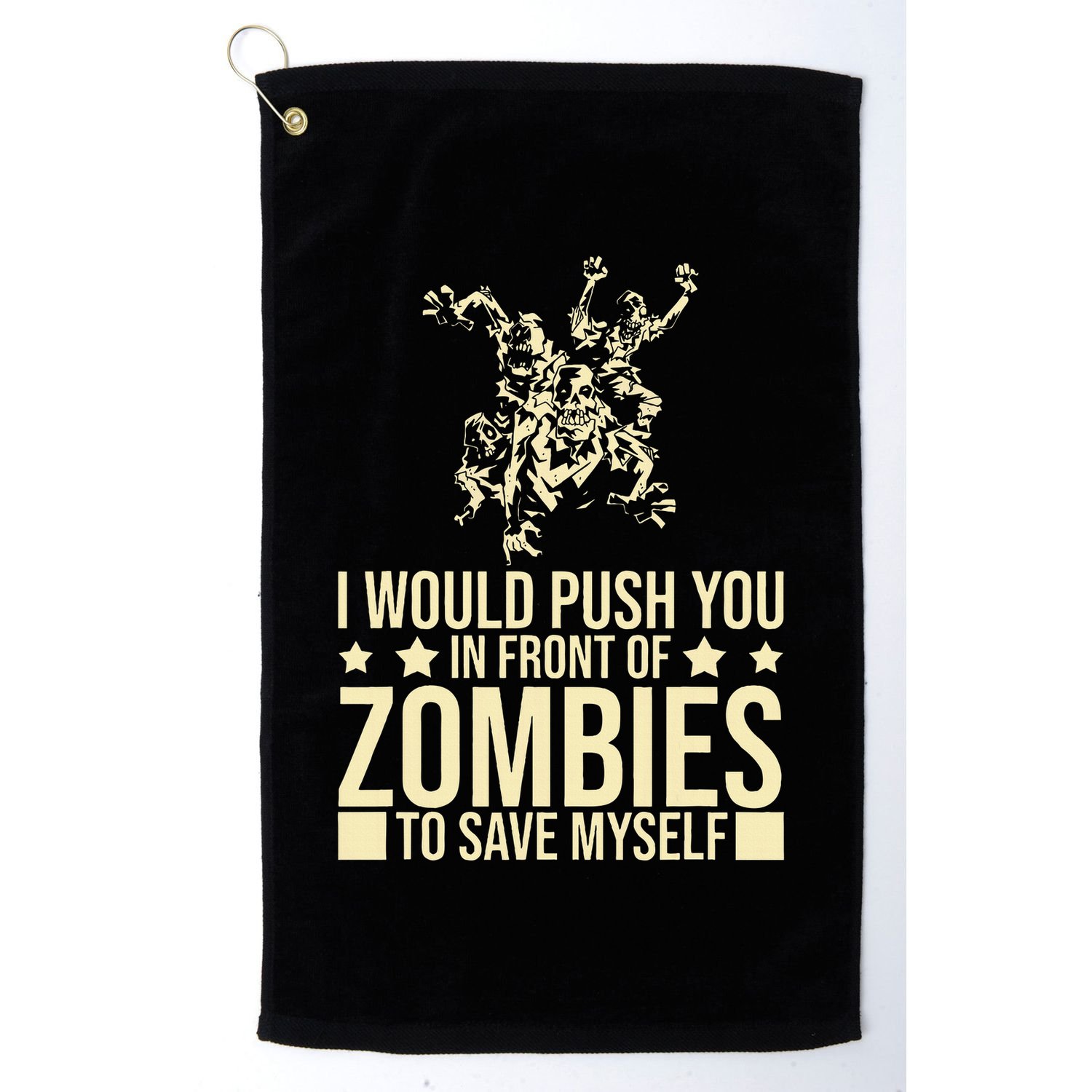 Funny Zombie Apocalypse Survivor Living Dead Zombies Golf Towel