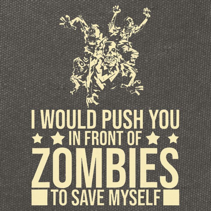Funny Zombie Apocalypse Survivor Living Dead Zombies Cotton Canvas Backpack