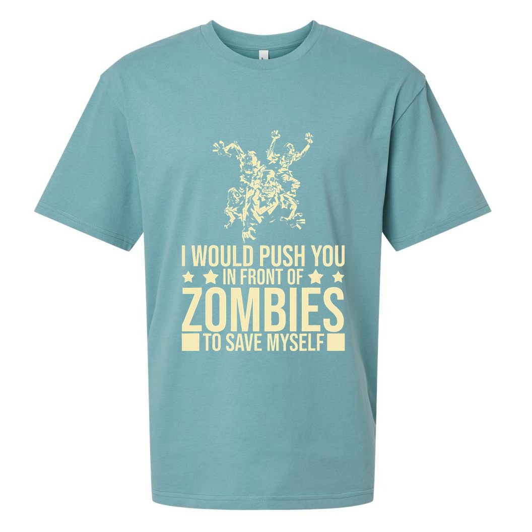Funny Zombie Apocalypse Survivor Living Dead Zombies Sueded Cloud Jersey T-Shirt