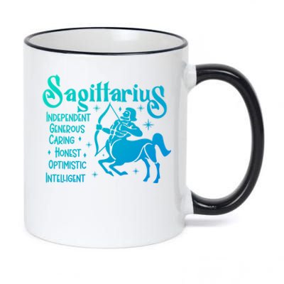 Funny Zodiac Astrology Sagittarius Horoscope Gift 11oz Black Color Changing Mug