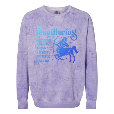 Funny Zodiac Astrology Sagittarius Horoscope Gift Colorblast Crewneck Sweatshirt