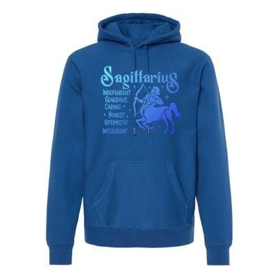 Funny Zodiac Astrology Sagittarius Horoscope Gift Premium Hoodie