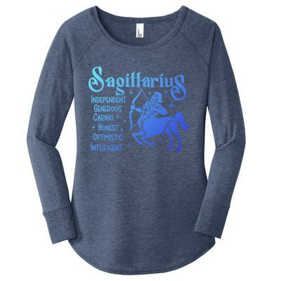 Funny Zodiac Astrology Sagittarius Horoscope Gift Women's Perfect Tri Tunic Long Sleeve Shirt