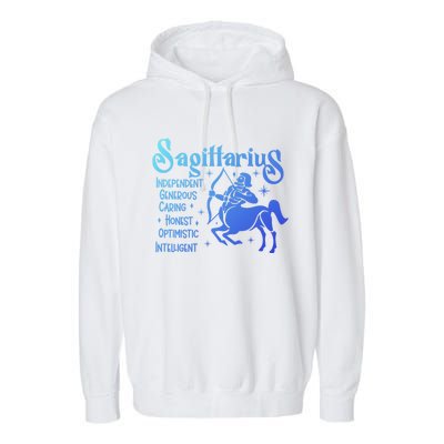 Funny Zodiac Astrology Sagittarius Horoscope Gift Garment-Dyed Fleece Hoodie