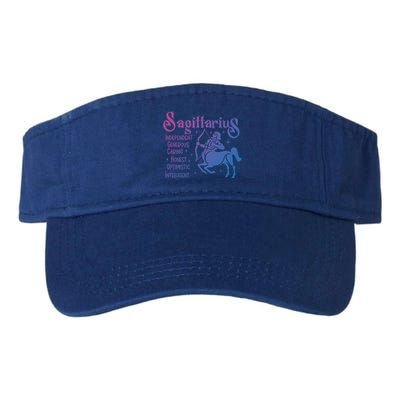 Funny Zodiac Astrology Sagittarius Horoscope Gift Valucap Bio-Washed Visor