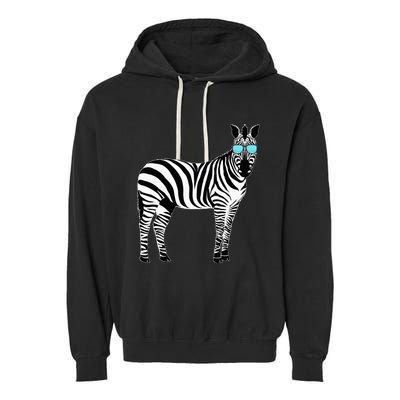 Funny Zoo Animal Africa Gift Zebra Garment-Dyed Fleece Hoodie