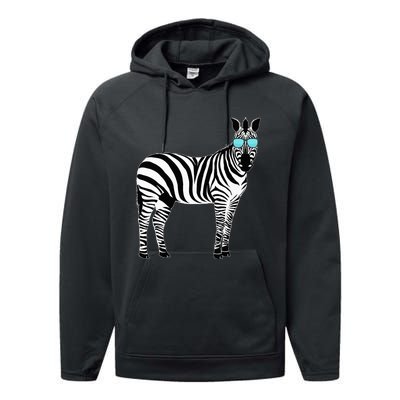 Funny Zoo Animal Africa Gift Zebra Performance Fleece Hoodie