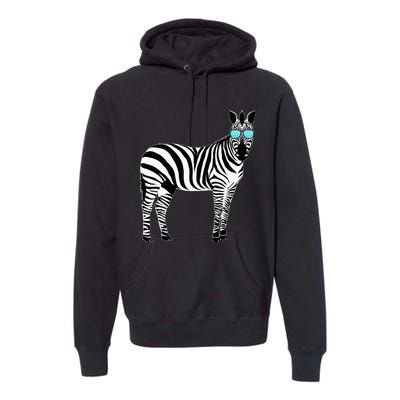 Funny Zoo Animal Africa Gift Zebra Premium Hoodie