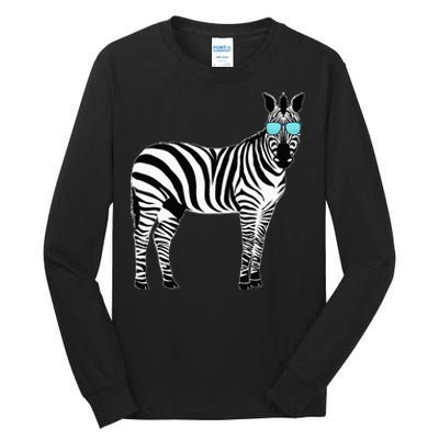 Funny Zoo Animal Africa Gift Zebra Tall Long Sleeve T-Shirt