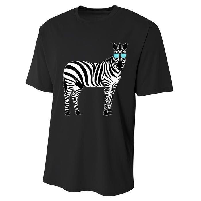 Funny Zoo Animal Africa Gift Zebra Performance Sprint T-Shirt