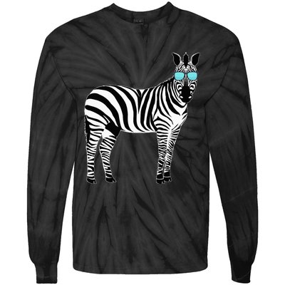 Funny Zoo Animal Africa Gift Zebra Tie-Dye Long Sleeve Shirt