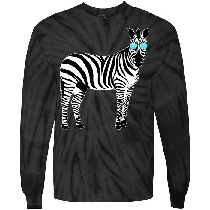 Funny Zoo Animal Africa Gift Zebra Tie-Dye Long Sleeve Shirt