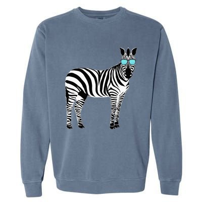 Funny Zoo Animal Africa Gift Zebra Garment-Dyed Sweatshirt