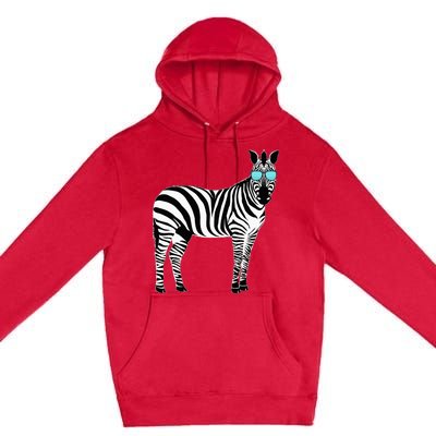 Funny Zoo Animal Africa Gift Zebra Premium Pullover Hoodie