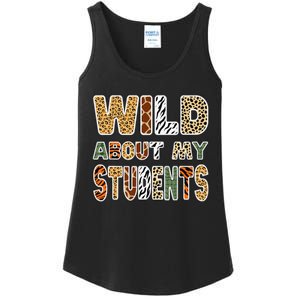 Fun Zoo Animal Print Teacher Wild About My Students Ladies Essential Tank