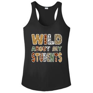 Fun Zoo Animal Print Teacher Wild About My Students Ladies PosiCharge Competitor Racerback Tank