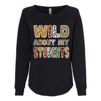 Fun Zoo Animal Print Teacher Wild About My Students Womens California Wash Sweatshirt