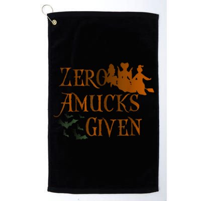 Funny Zero Amucks Given Cute Amuck With Bat Halloween Witch Platinum Collection Golf Towel