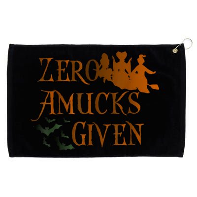 Funny Zero Amucks Given Cute Amuck With Bat Halloween Witch Grommeted Golf Towel