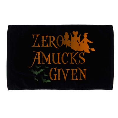 Funny Zero Amucks Given Cute Amuck With Bat Halloween Witch Microfiber Hand Towel