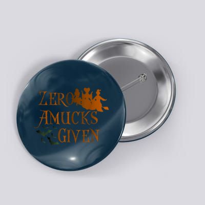 Funny Zero Amucks Given Cute Amuck With Bat Halloween Witch Button