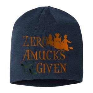 Funny Zero Amucks Given Cute Amuck With Bat Halloween Witch Sustainable Beanie