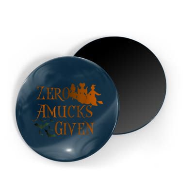 Funny Zero Amucks Given Cute Amuck With Bat Halloween Witch Magnet