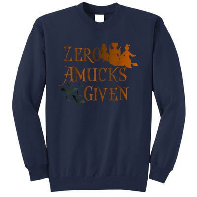 Funny Zero Amucks Given Cute Amuck With Bat Halloween Witch Tall Sweatshirt