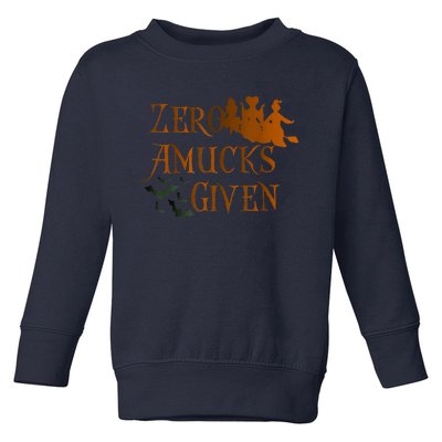 Funny Zero Amucks Given Cute Amuck With Bat Halloween Witch Toddler Sweatshirt