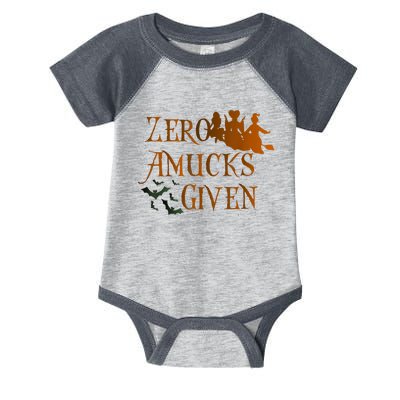 Funny Zero Amucks Given Cute Amuck With Bat Halloween Witch Infant Baby Jersey Bodysuit