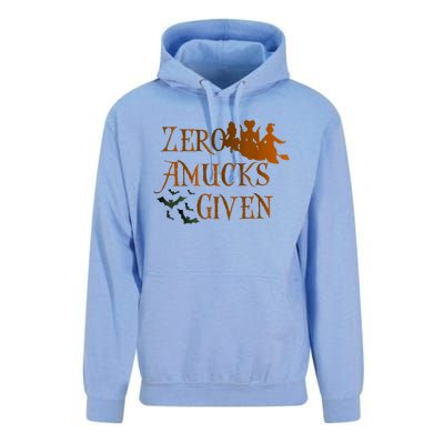 Funny Zero Amucks Given Cute Amuck With Bat Halloween Witch Unisex Surf Hoodie