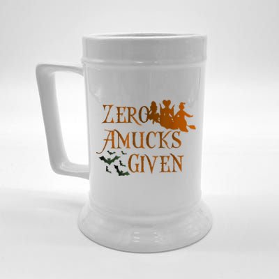 Funny Zero Amucks Given Cute Amuck With Bat Halloween Witch Beer Stein