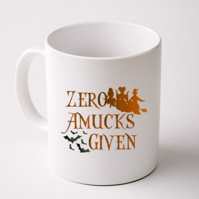 Funny Zero Amucks Given Cute Amuck With Bat Halloween Witch Coffee Mug